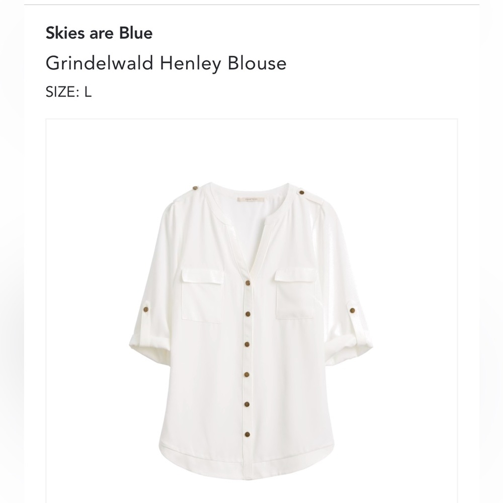 Skies Are Blue Grindelwald Henley Blouse